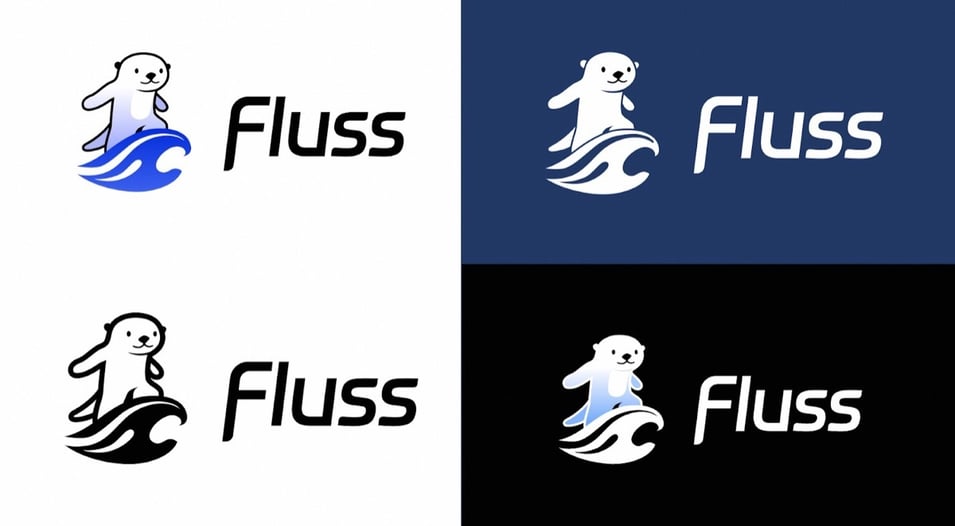Fluss logo variations